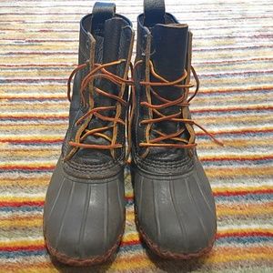 L.L.Bean Boots, 8” Bison Leather with Red Sole